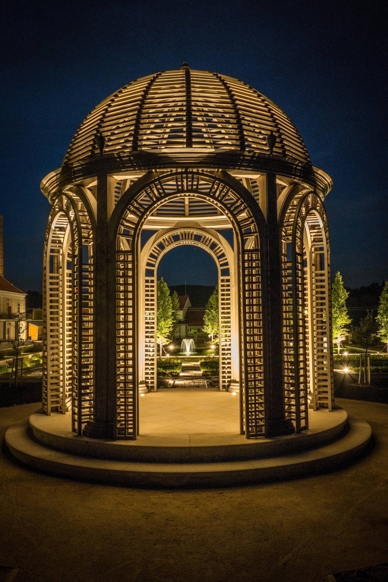 Detail střechy luxusního altánu